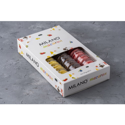 MILANO 27’li Karışık Makaron Kutusu (Limon Çikolata Frambuaz